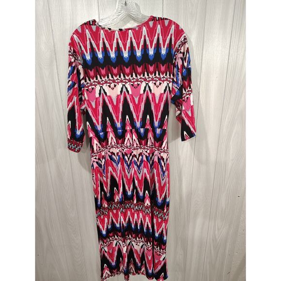 Women's Vibrant Hippie Alternative Dress Plus Size 14/16W Faux Wrap Cato - Picture 3 of 7